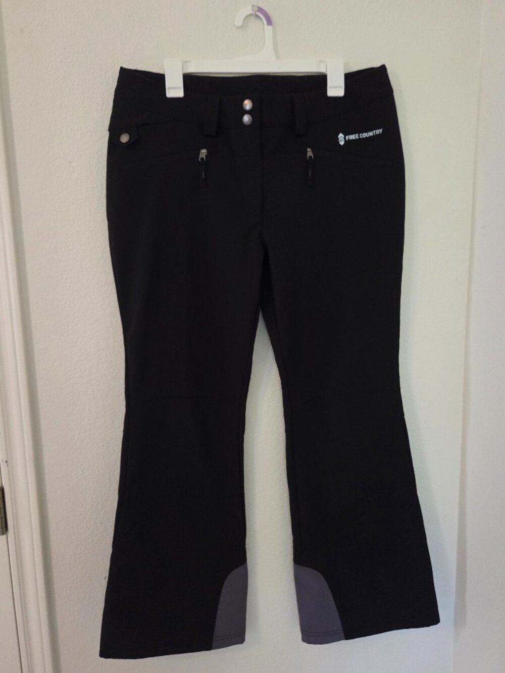 Free Country Women's Black Softshell Pull On Snow Pants